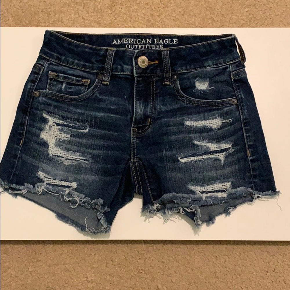 American Eagle Ripped Jean Shorts